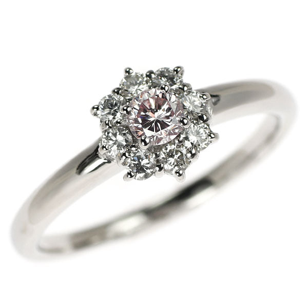 希少 Pt900 天然ピンクダイヤモンド リング 0.258ct D0.34ct
