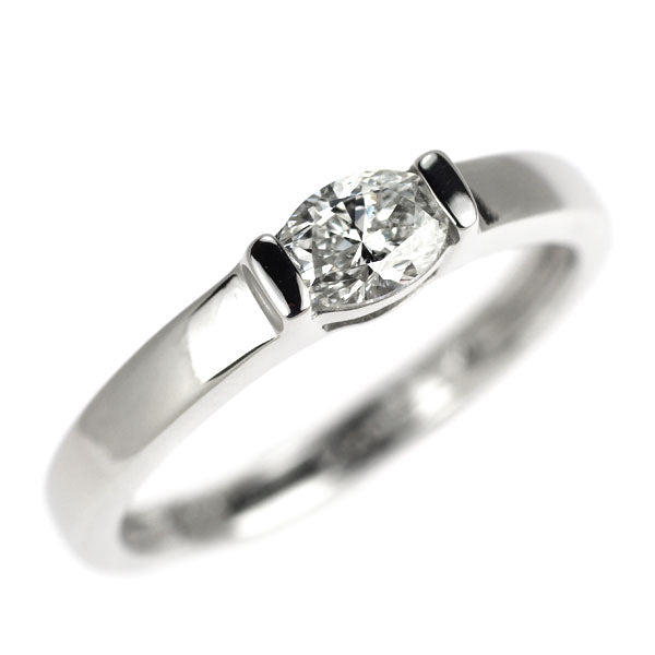 Pt999 オーバル ダイヤモンド リング 0.31ct D SI2