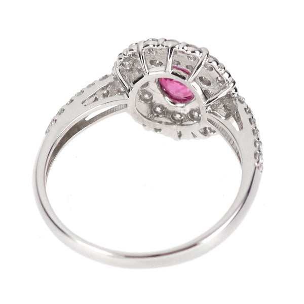 Pt900 ビルマ産 非加熱ルビー ダイヤモンド リング 1.22ct D0.67ct
