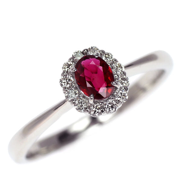 Pt950 ルビー ダイヤモンド リング 0.29ct D0.12ct
