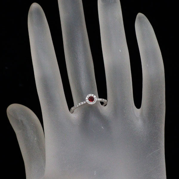 Pt900 ルビー ダイヤモンド リング 0.21ct D0.15ct