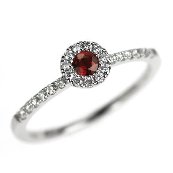 Pt900 ルビー ダイヤモンド リング 0.21ct D0.15ct