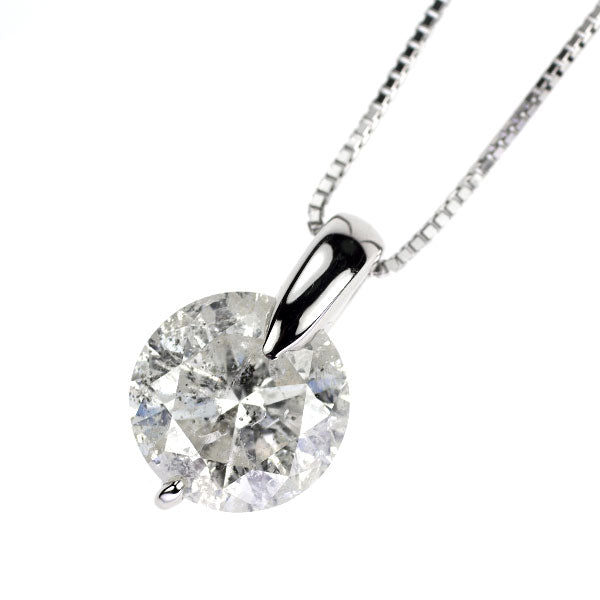 Pt900/ Pt850 ダイヤモンド ペンダントネックレス 3.121ct H I1 G