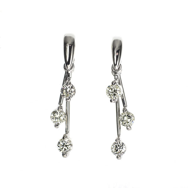 K18WG ダイヤモンド ピアス 0.30ct