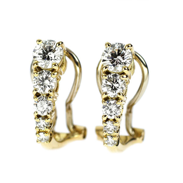 平和堂貿易 K18YG ダイヤモンド ピアス 1.06ct