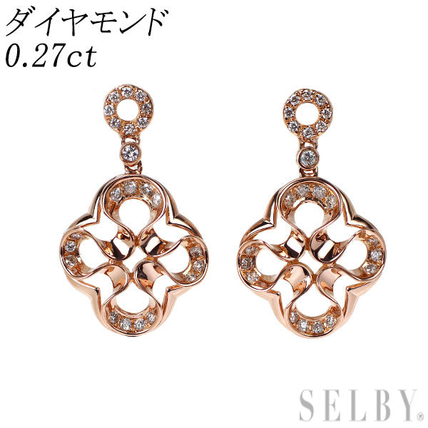 K18PG ダイヤモンド ピアス 0.27ct