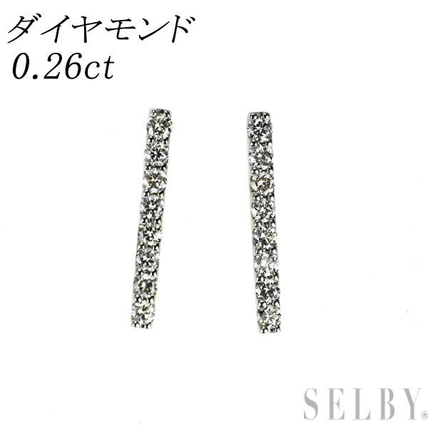 Pt900 ダイヤモンド ピアス 0.26ct