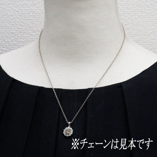 Pt900 ダイヤモンド ペンダントトップ 1.033ct LB I1 EX D0.60ct
