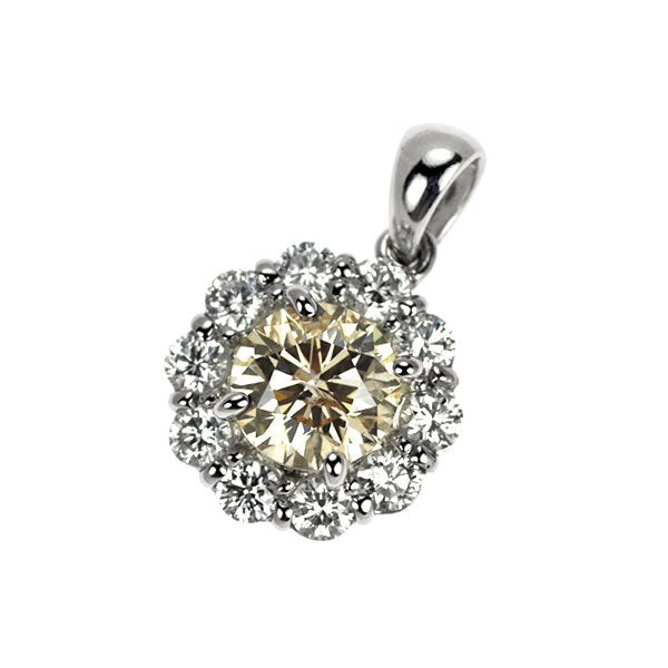 Pt900 ダイヤモンド ペンダントトップ 1.033ct LB I1 EX D0.60ct
