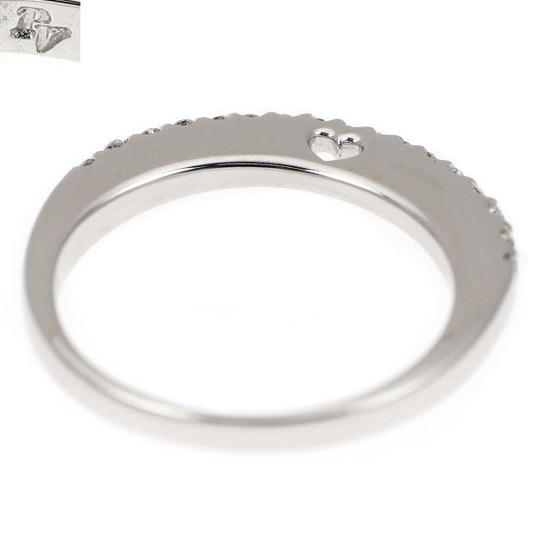 ポンテヴェキオ K18WG ダイヤモンド リング 0.18ct ハーフエタニティハート