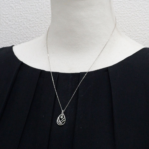 Pt900/Pt850 ダイヤモンド ネックレス 0.151ct I SI2 G D0.11ct
