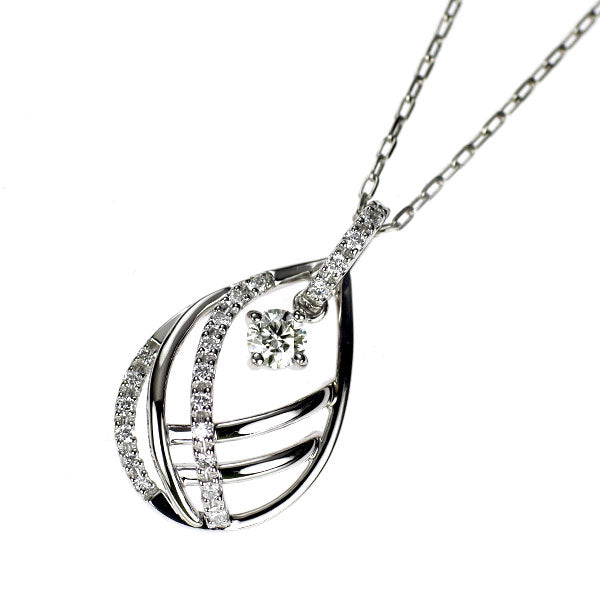 Pt900/Pt850 ダイヤモンド ネックレス 0.151ct I SI2 G D0.11ct