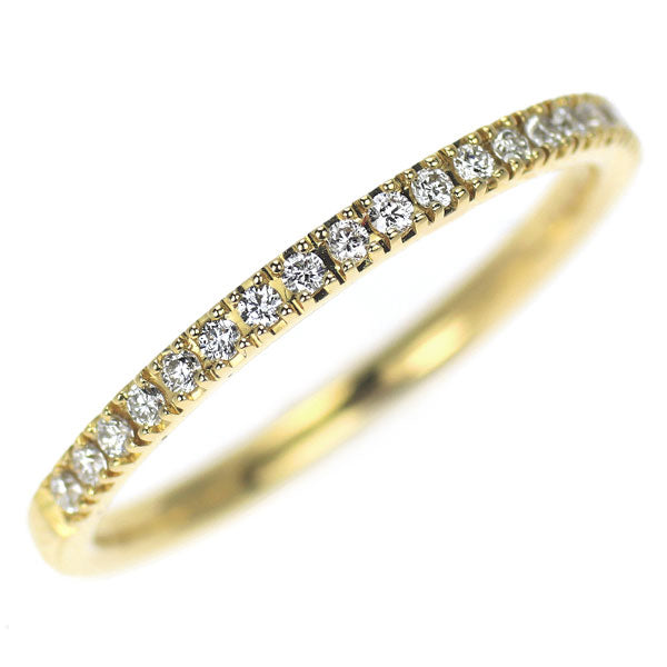 ベルシオラ K18YG ダイヤモンド リング 0.12ct ハーフエタニティ