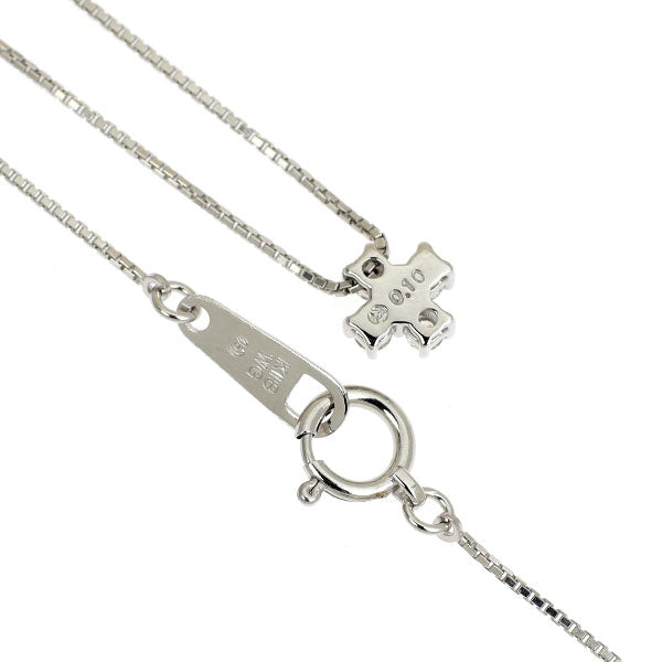 田崎真珠 K18WG ダイヤモンド ペンダントネックレス 0.10ct