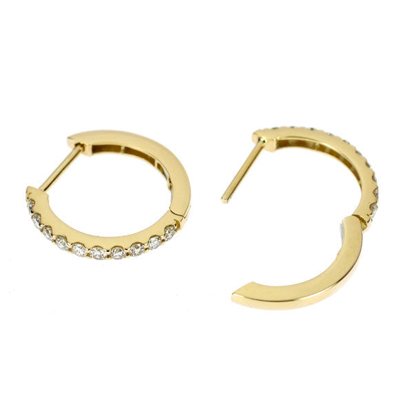 K18YG ダイヤモンド フープピアス 0.30ct