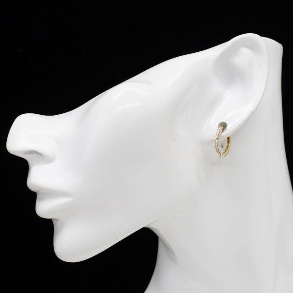 K18YG ダイヤモンド フープピアス 0.30ct