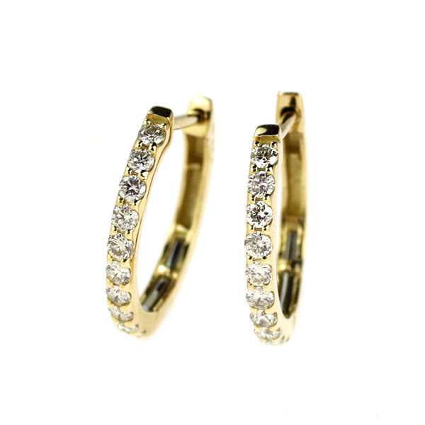K18YG ダイヤモンド フープピアス 0.30ct
