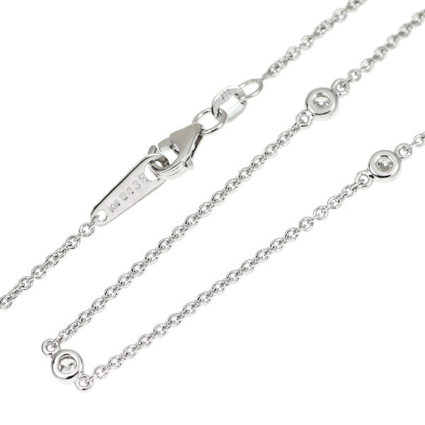 K18WG ダイヤモンド ネックレス 0.35ct ステーション