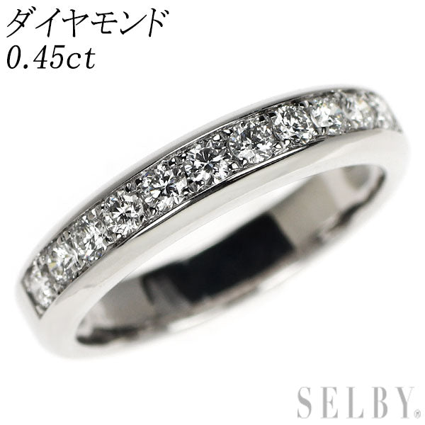 K14WG ダイヤモンド リング 0.45ct ハーフエタニティ