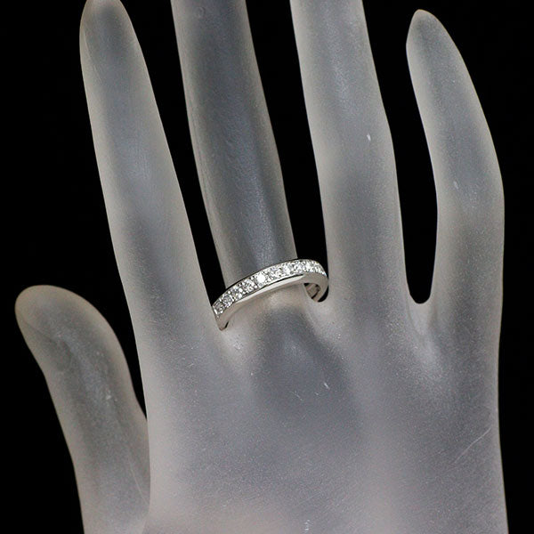 K14WG ダイヤモンド リング 0.45ct ハーフエタニティ