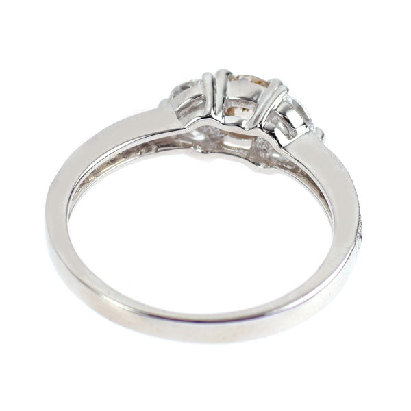 K18WG クロスフォーカット ダイヤモンド リング 0.300ct D0.35ct