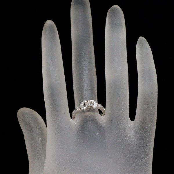 K18WG クロスフォーカット ダイヤモンド リング 0.300ct D0.35ct