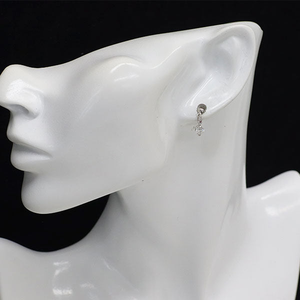 Pt900 ダイヤモンド ピアス 0.75ct PD/D0.06ct