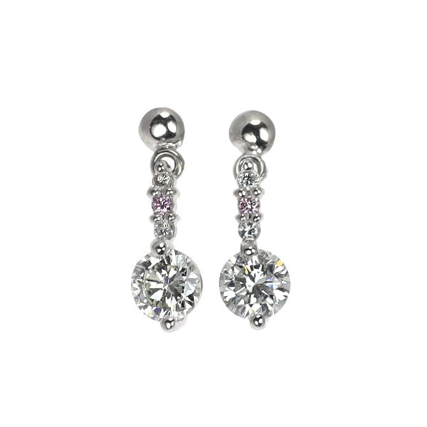 Pt900 ダイヤモンド ピアス 0.75ct PD/D0.06ct