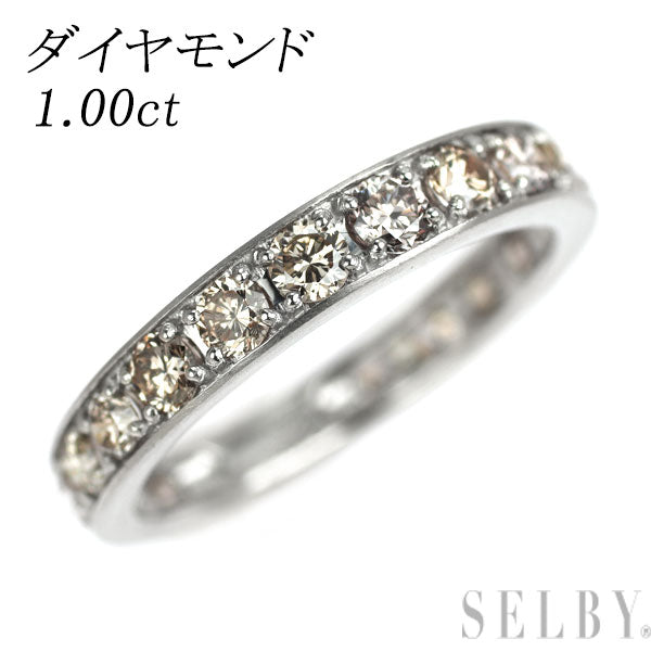 Pt950 ダイヤモンド リング 1.00ct セミエタニティ