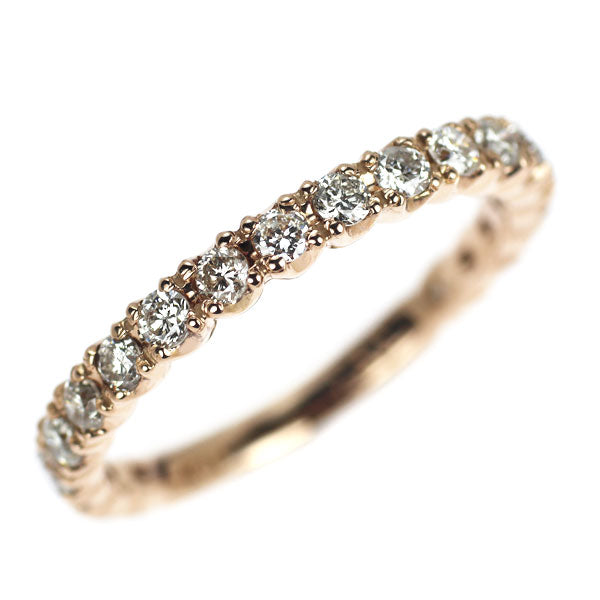 K18PG ダイヤモンド リング 0.50ct セミエタニティ