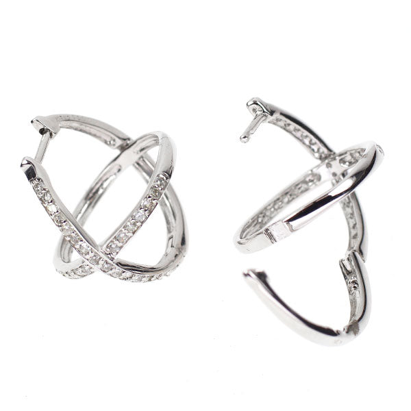 K18WG ダイヤモンド ピアス 0.40ct