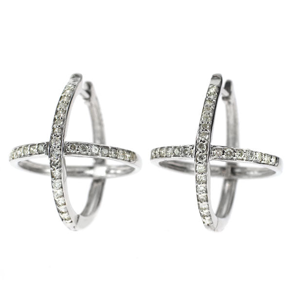 K18WG ダイヤモンド ピアス 0.40ct