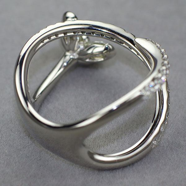 小寺智子 Pt900 ダイヤモンド リング YD0.75ct D0.44ct 蝶 春が動き出す