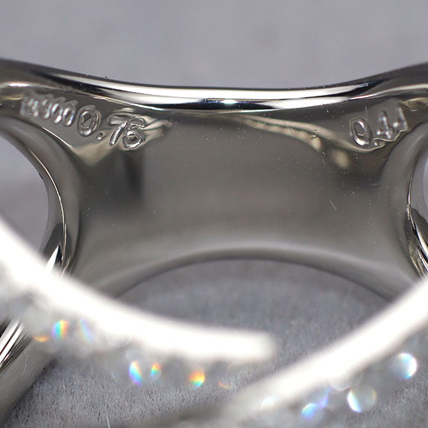 小寺智子 Pt900 ダイヤモンド リング YD0.75ct D0.44ct 蝶 春が動き出す