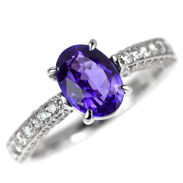 Pt900 タンザナイト ダイヤモンド リング 1.72ct D0.58ct