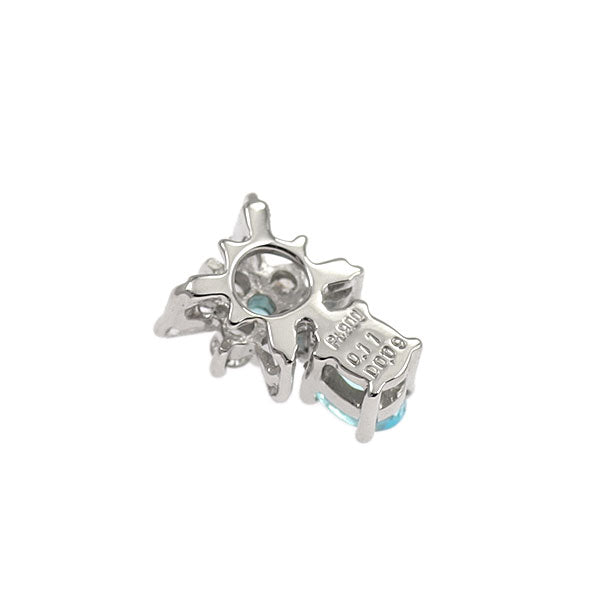 QVC Pt900 パライバトルマリン ダイヤモンド ペンダントトップ 0.11ct D0.09ct
