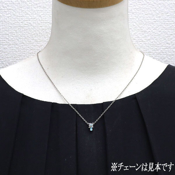 QVC Pt900 パライバトルマリン ダイヤモンド ペンダントトップ 0.11ct D0.09ct