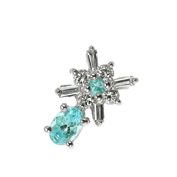 QVC Pt900 パライバトルマリン ダイヤモンド ペンダントトップ 0.11ct D0.09ct