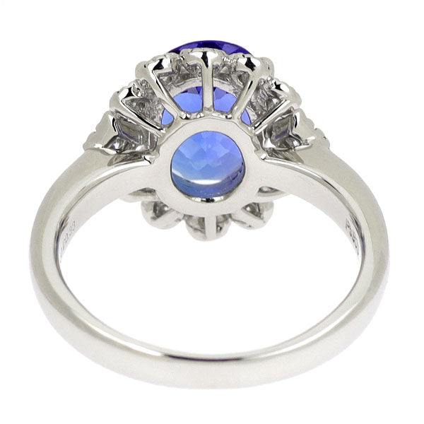 Pt900 タンザナイト ダイヤモンド リング 2.060ct D0.33ct
