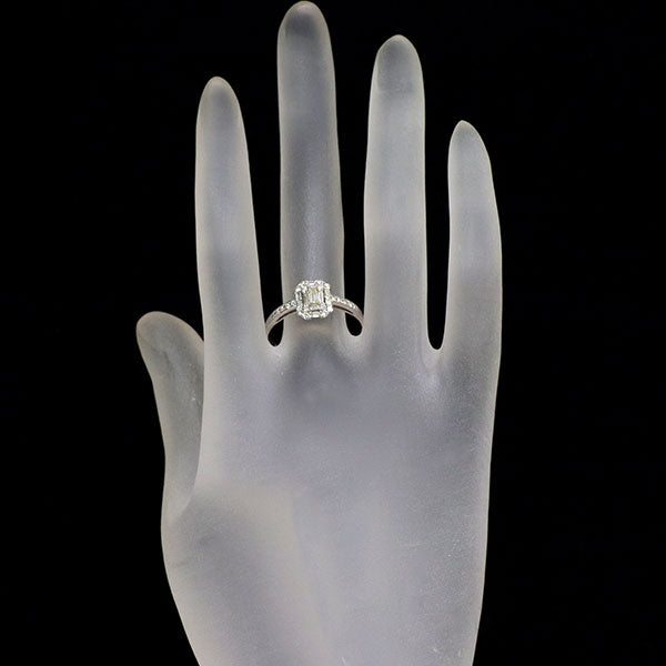 K18WG ダイヤモンド リング 0.50ct