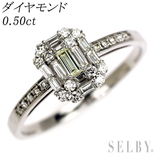 K18WG ダイヤモンド リング 0.50ct