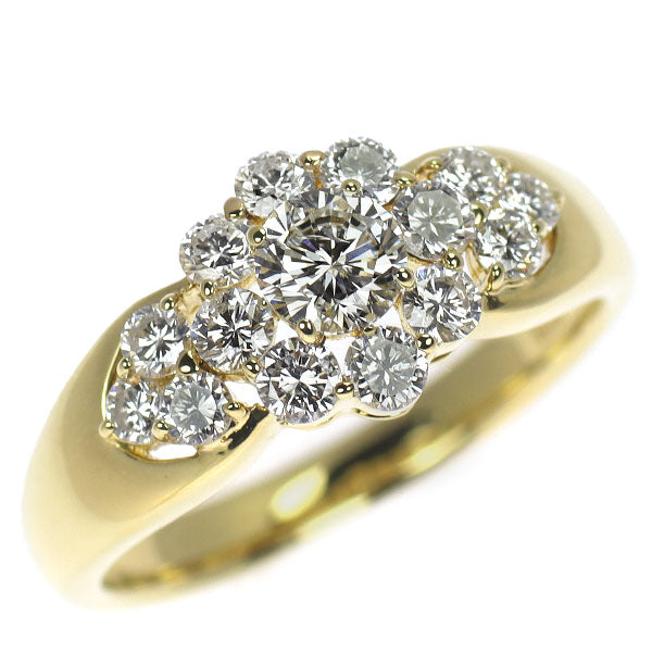 K18YG ダイヤモンド リング 1.03ct フラワー