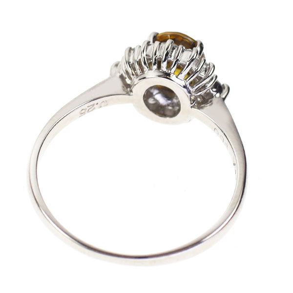 Pt900 スフェーン ダイヤモンド リング 0.96ct D0.25ct