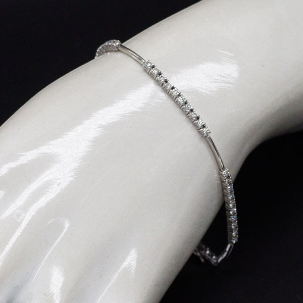 DTC K18WG ダイヤモンド ブレスレット 1.50ct LINE