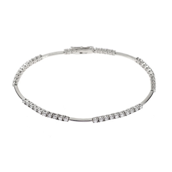 DTC K18WG ダイヤモンド ブレスレット 1.50ct LINE