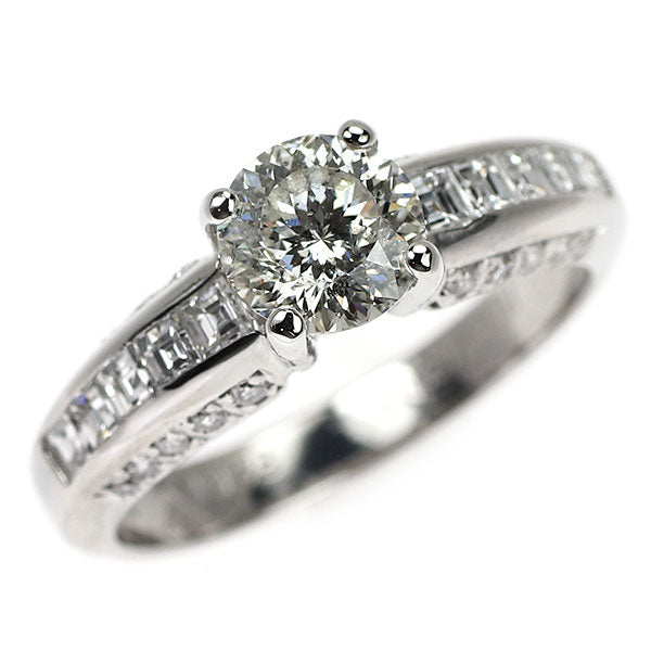 Pt900 多面カット ダイヤモンド リング 1.058ct D0.635ct