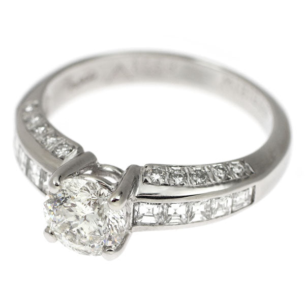 Pt900 多面カット ダイヤモンド リング 1.058ct D0.635ct