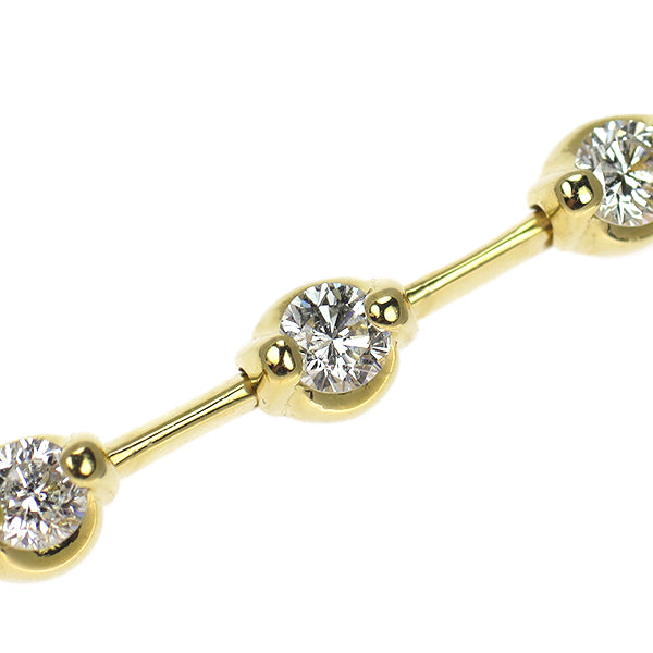 K18YG ダイヤモンド ステーション ブレスレット 2.00ct