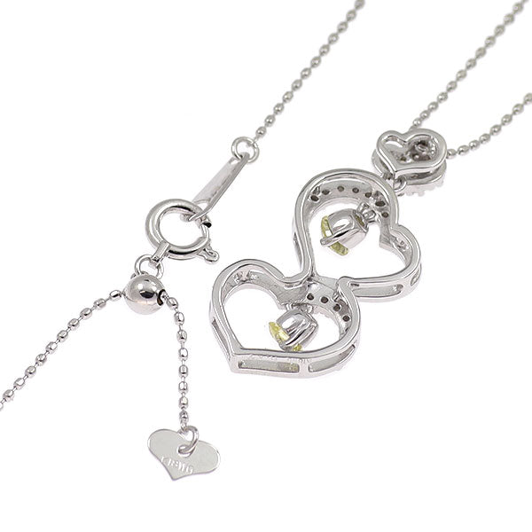 K18WG ダイヤモンド ペンダントネックレス 0.47ct ハート