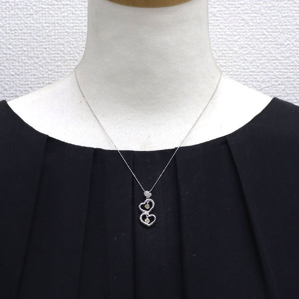 K18WG ダイヤモンド ペンダントネックレス 0.47ct ハート